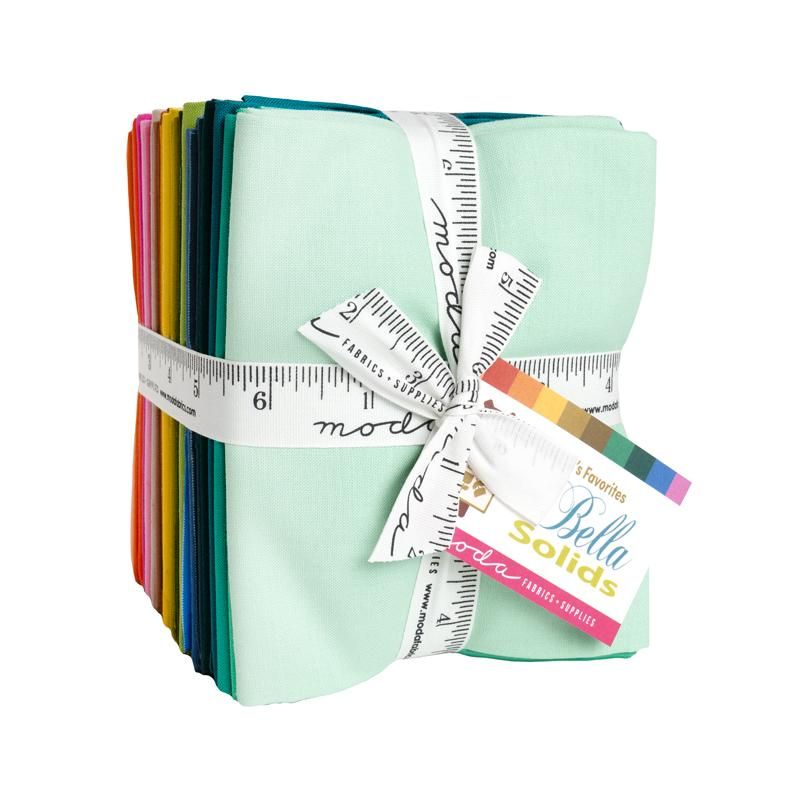 Bella Solids 2025 Selected by Elizabeth Hartman Fat Quarter Bundle 18" x 21" 25pcs Moda Cotton Fabric MD-9900ABE