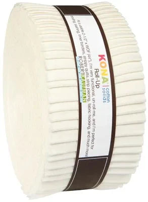 Kona Cotton Snow 2.5" Strips 40pcs Robert Kaufman Cotton Fabric RK-RU-189-40