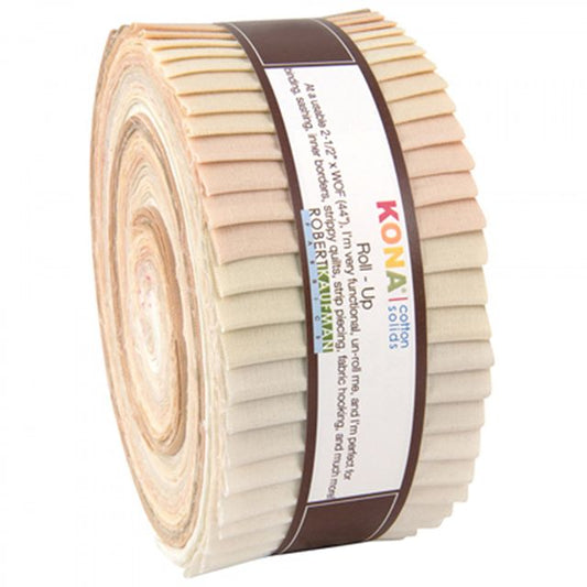 Kona Not Quiet White 2.5" Strips Robert Kaufman Kona-RU-428-40